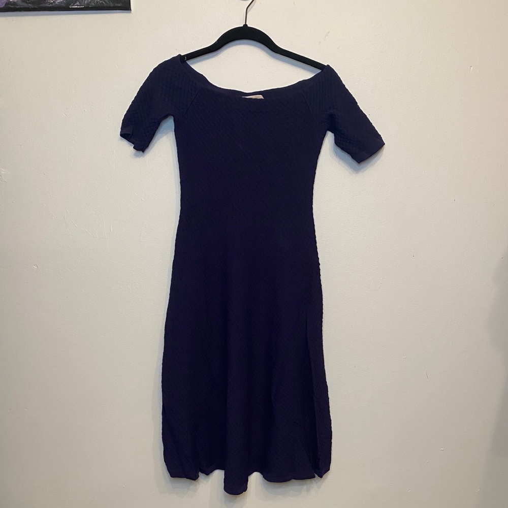 MK off shoulder navy blue flirty dress